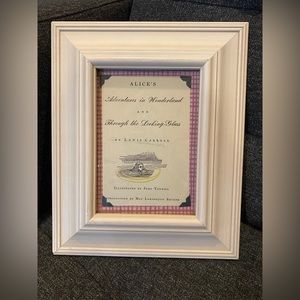 Framed Alice in Wonderland Title page from vintage book